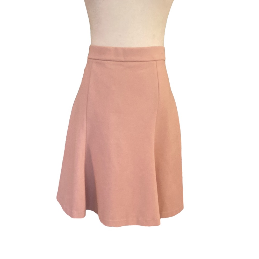 J. Crew Blush Pink Nude Ponte Knit A-line Flared Slip Skirt - 4